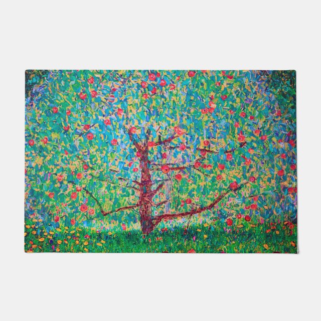 アップルツリー、グスタフクリムト ドアマット (正面)