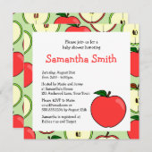 アップルテーマベビーシャワー招待状 招待状 (正面/裏面)