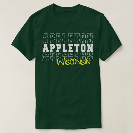 アップルトン市ウィスコンシンAppleton WI Tシャツ (デザイン正面)