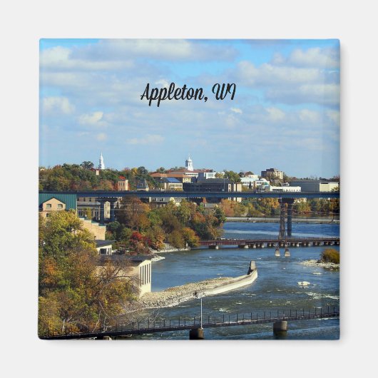 アップルトン、WI風光明媚な写真 マグネット (正面)