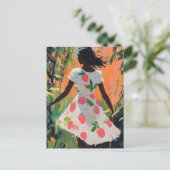 アップルドレスを着た女性 ポストカード (スタンド正面)