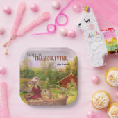 アップルハーベストハッピー感謝祭 ペーパープレート (パーティー)