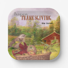 アップルハーベストハッピー感謝祭 ペーパープレート
