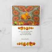 アップルバスケットサンクスギビングホリデーカード シーズンカード (内部)