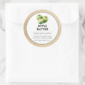 アップルバタージャムまたはゼリー缶詰瓶ラベル ラウンドシール (バッグ)