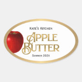 アップルバターゼリーラベルヴィンテージ 楕円形シール (正面)