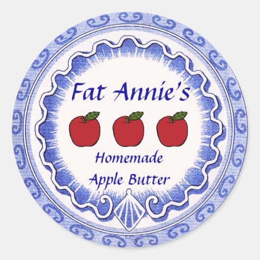 アップルバターラベル ラウンドシール (正面)