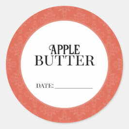 アップルバター瓶詰め用ラベル ラウンドシール