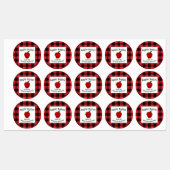 アップルバター缶詰はPlaid C食品ラベルを保存 ラベル (シート)