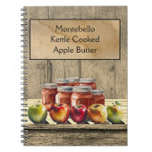 アップルバター（カスタマイズ可能） ノートブック (正面)