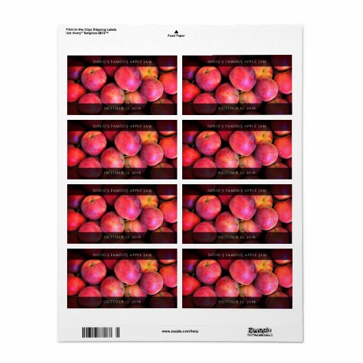 アップルバター ラベル (フルシート)