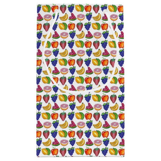 アップルバナナレモンライムぶどうベリー果実サラダ スモールペーパーバッグ (裏面)