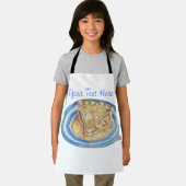 アップルパイおもしろいに帽子をかぶった漫画のキャラクター エプロン (インサイチュ)