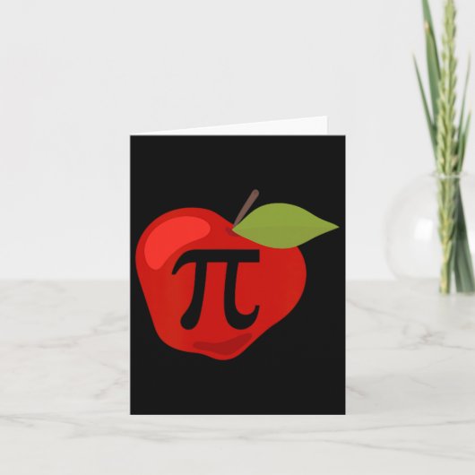 アップルパイおもしろいス算数先生感謝祭パイデイG カード (正面)