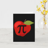 アップルパイおもしろいス算数先生感謝祭パイデイG カード (黄色い花)