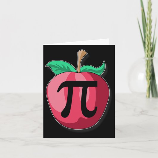 アップルパイおもしろいス算数先生感謝祭パイデイG カード (正面)
