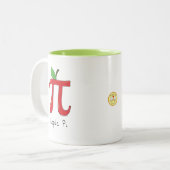 アップルパイかわいい数学パイ日コーヒーマグ ツートーンマグカップ (正面左)