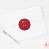 アップルパイかわいい数学パイ日スタンプ ラウンドシール (封筒)