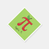 アップルパイかわいい数学パイ日パーティーナプキン スタンダードカクテルナプキン (角)