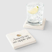 アップルパイとしてアメリカ人 ストーンコースター (横)