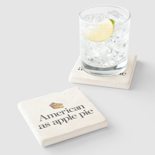 アップルパイとしてアメリカ人 ストーンコースター (横)
