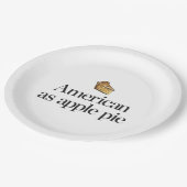 アップルパイとしてアメリカ人 ペーパープレート (アングル)