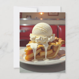 アップルパイとバニラアイスクリームat Diner ポストカード