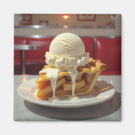 アップルパイとバニラアイスクリームat Diner マグネット