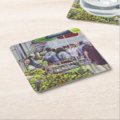 アップルパイにはリンゴが必要だ スクエアペーパーコースター (アングル)