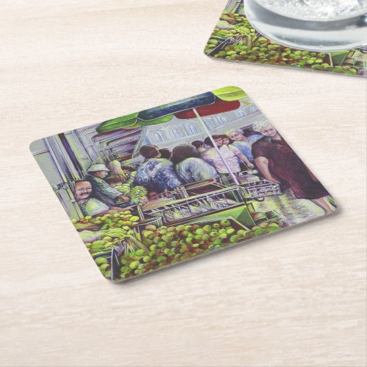 アップルパイにはリンゴが必要だ スクエアペーパーコースター (アングル)