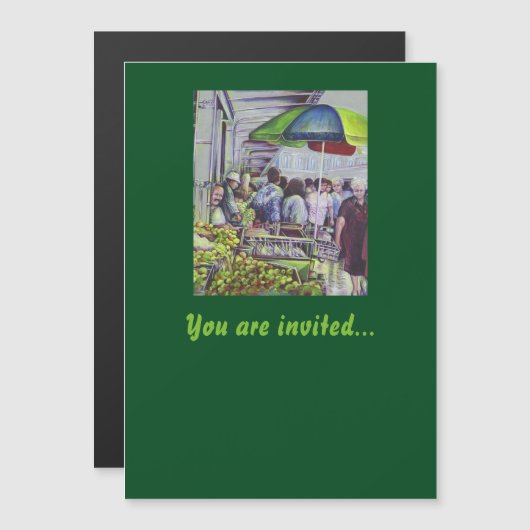 アップルパイにはリンゴが必要 マグネット招待状 (正面/裏面)