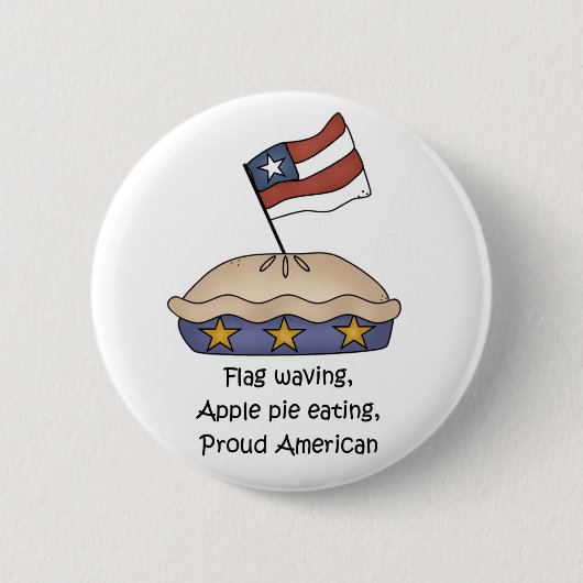 アップルパイのアメリカ人ボタン 缶バッジ (正面)