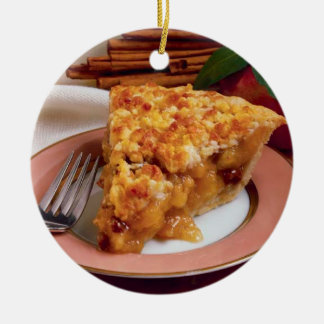 アップルパイの円形のオーナメント セラミックオーナメント