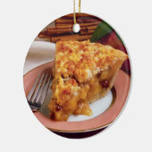 アップルパイの円形のオーナメント セラミックオーナメント (左)