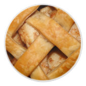 アップルパイの格子皮の陶磁器のノブ セラミックノブ (正面)