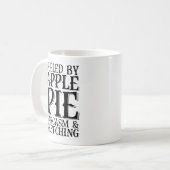 アップルパイの皮肉とスケッチで煽られる コーヒーマグカップ (正面左)
