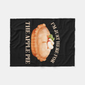 アップルパイの食べ物の感謝祭に来たおもしろいばかりだ フリースブランケット (正面(横))