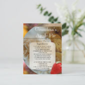 アップルパイまたはデザートレシピはがき ポストカード (スタンド正面)