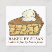 アップルパイアラモードバイ焼いたベーカリーパティシエ スクエア名刺 (正面)