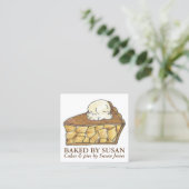 アップルパイアラモードバイ焼いたベーカリーパティシエ スクエア名刺 (スタンド正面)