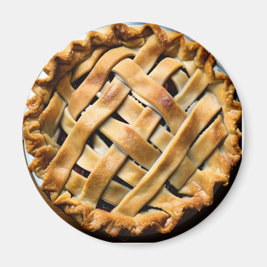 アップルパイクラスト現実的 マグネット (正面)