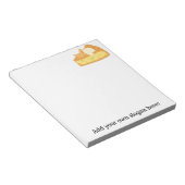 アップルパイスライスロゴ - カスタム名 / ビジネス情報 ノートパッド (アングル)