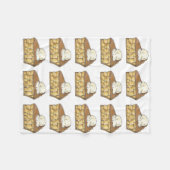 アップルパイスライスa laモードアイスクリームグルメスイーツ フリースブランケット (正面(横))