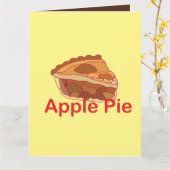 アップルパイデザートの挨拶 カード (黄色い花)