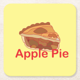 アップルパイデザート スクエアペーパーコースター