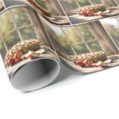 アップルパイバイファームハウスウィンドウ ラッピングペーパー (ロールコーナー)