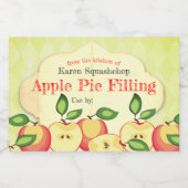 アップルパイバターゼリーアップルソース缶詰ラベル フードラベル (シングルラベル)