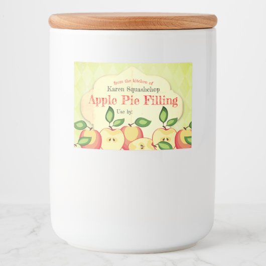 アップルパイバターゼリーアップルソース缶詰ラベル フードラベル (正面)
