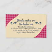 アップルパイフルーツパイズベーカリーベーキング名刺 名刺 (裏面)