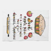 アップルパイベーキングジェーンオースティン引用文 キッチンタオル (横)